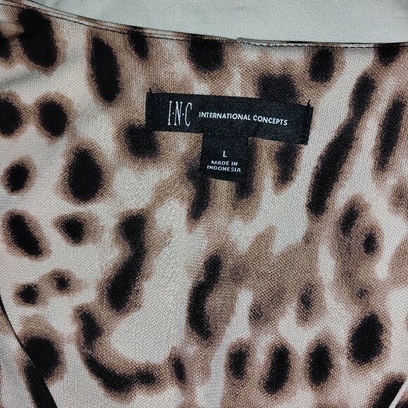 New with tags INC animal print maxi dress Size L - Picture 2 of 4